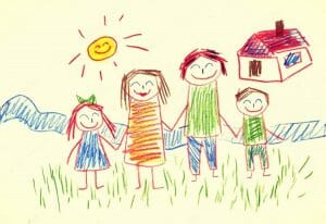 Analisis de dibujo que representa felicidad