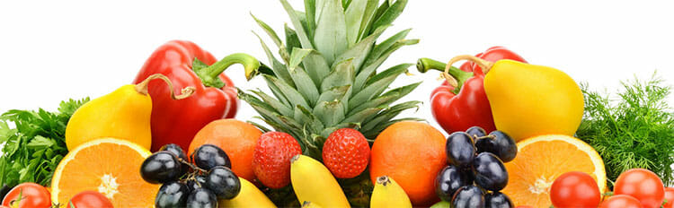 Frutas en el método del plato
