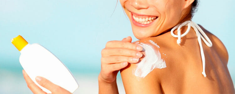 Crema o protector solar