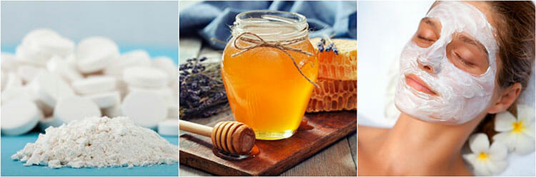 Mascarilla de miel y aspirina