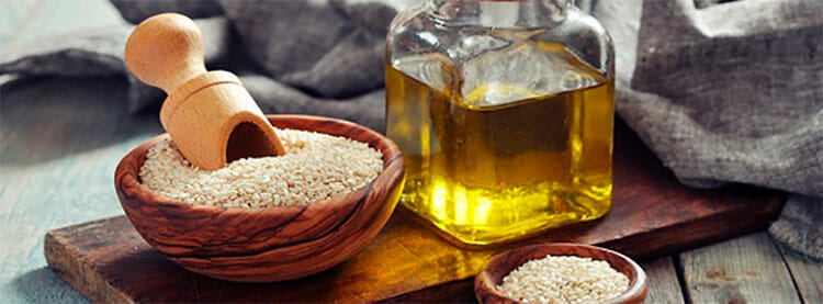 Aceites vegetales como el de sésamo